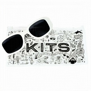 NEW - Kits Vintage Rectangular Style White Sunglasses Womens